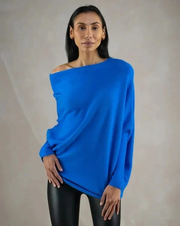 Asymmetrical Paulina Sweater with Draping