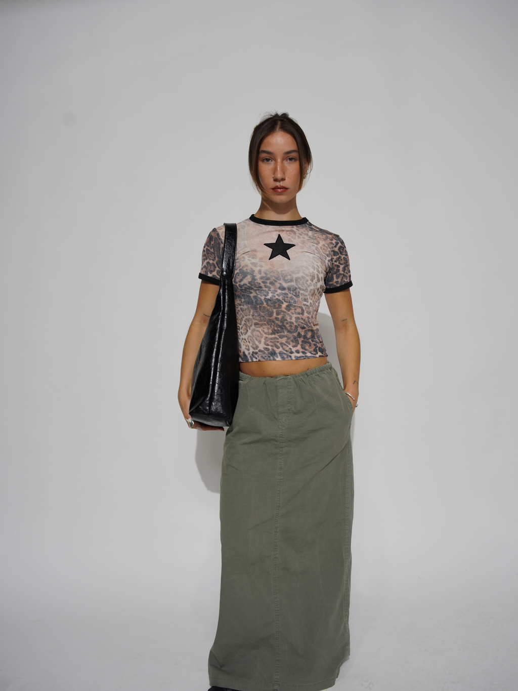 Large Retro Bag in Patinated Leather