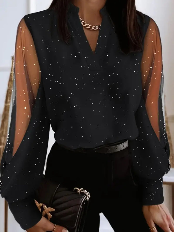Elegancka Bluzka z Wyrazistym Dekoltem