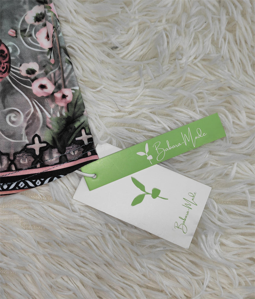 Top bez ramiączek z kwiatowym wzorem akwarelowym