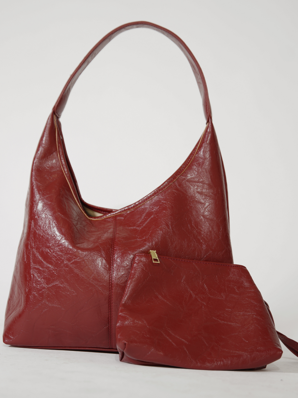 Large Retro Bag in Patinated Leather