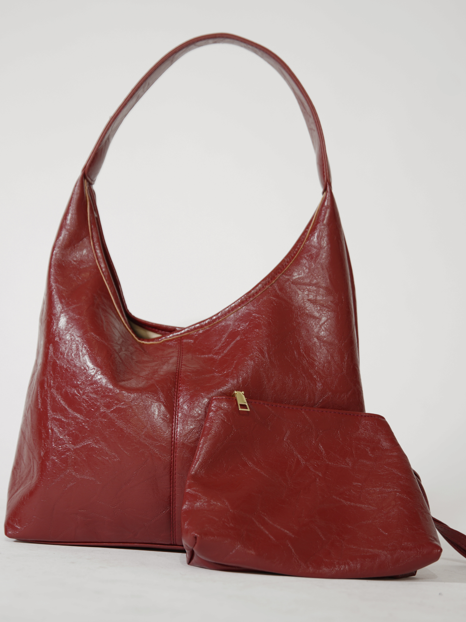 Large Retro Bag in Patinated Leather