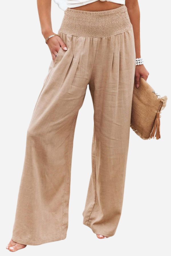 Palazzo Pants with Elastic Waistband for Women
