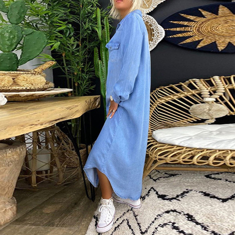 Komfortowa Sukienka Jeansowa