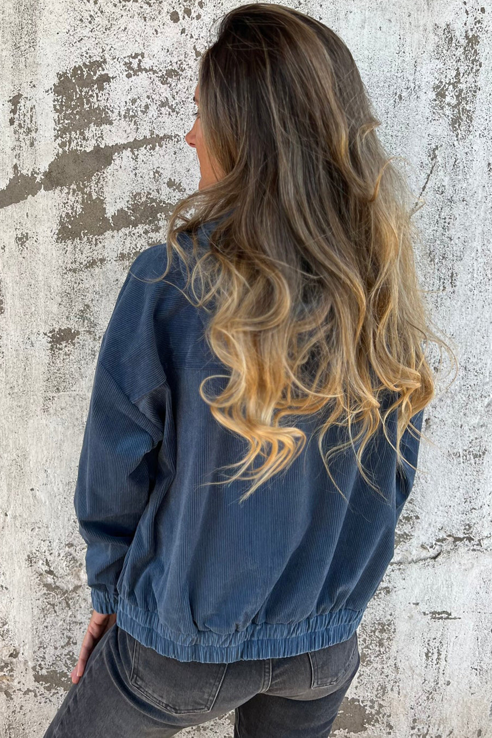 Teal Hoodie with Zipper and Drawstring