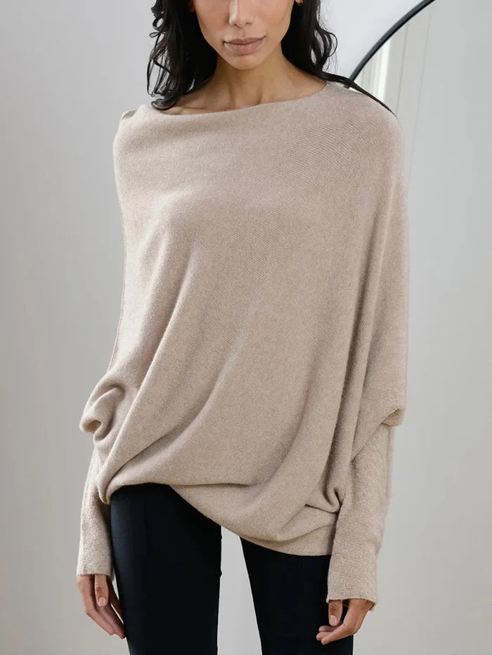 Asymmetrical Paulina Sweater with Draping