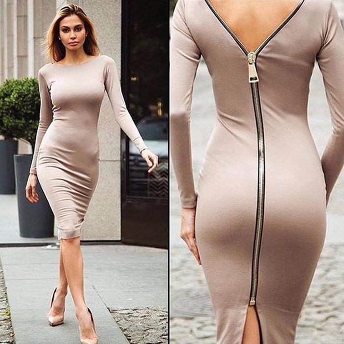 Sukienka Bodycon Bernadeth z długim tylnym zamkiem