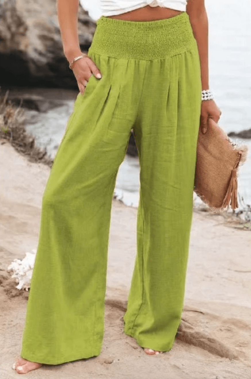 Palazzo Pants with Elastic Waistband for Women