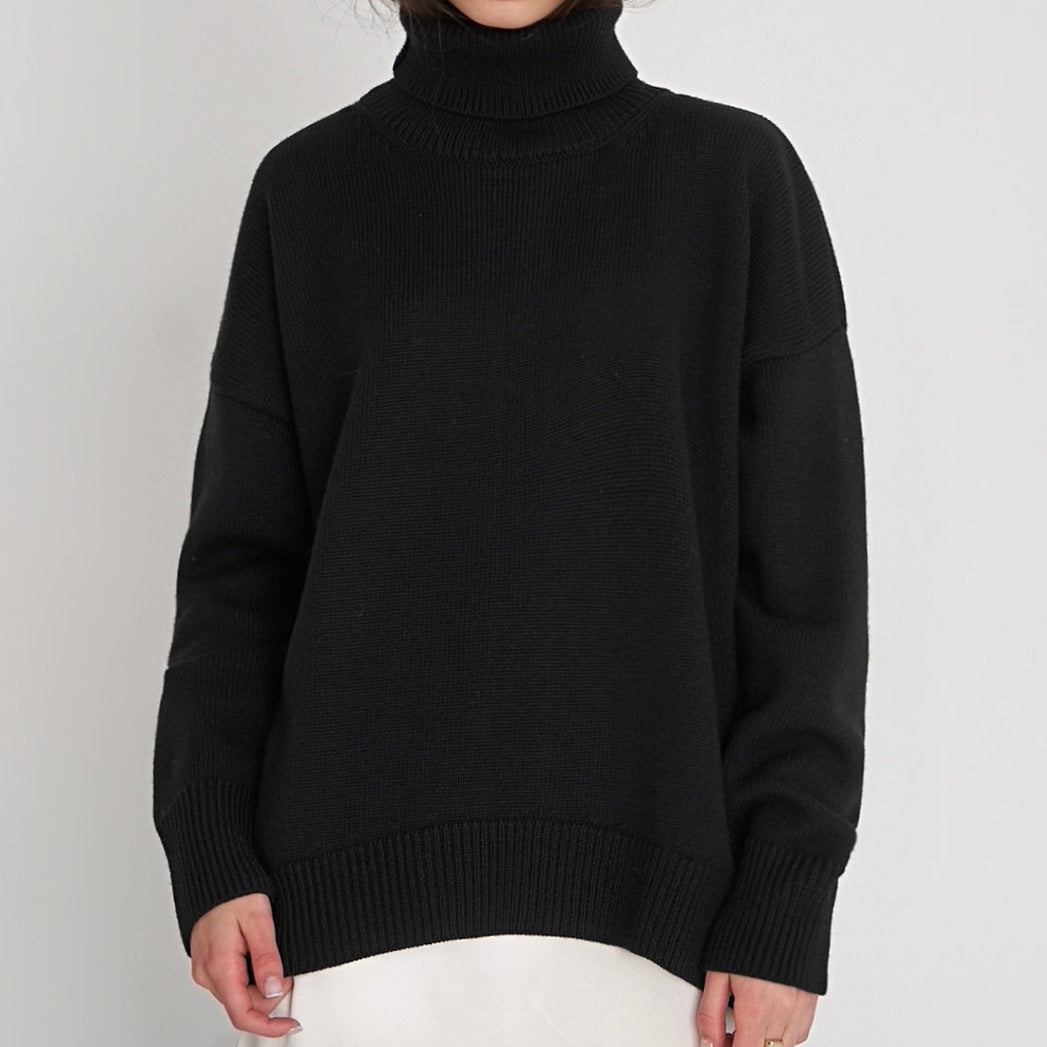 Kobiecy sweter oversize z golfem