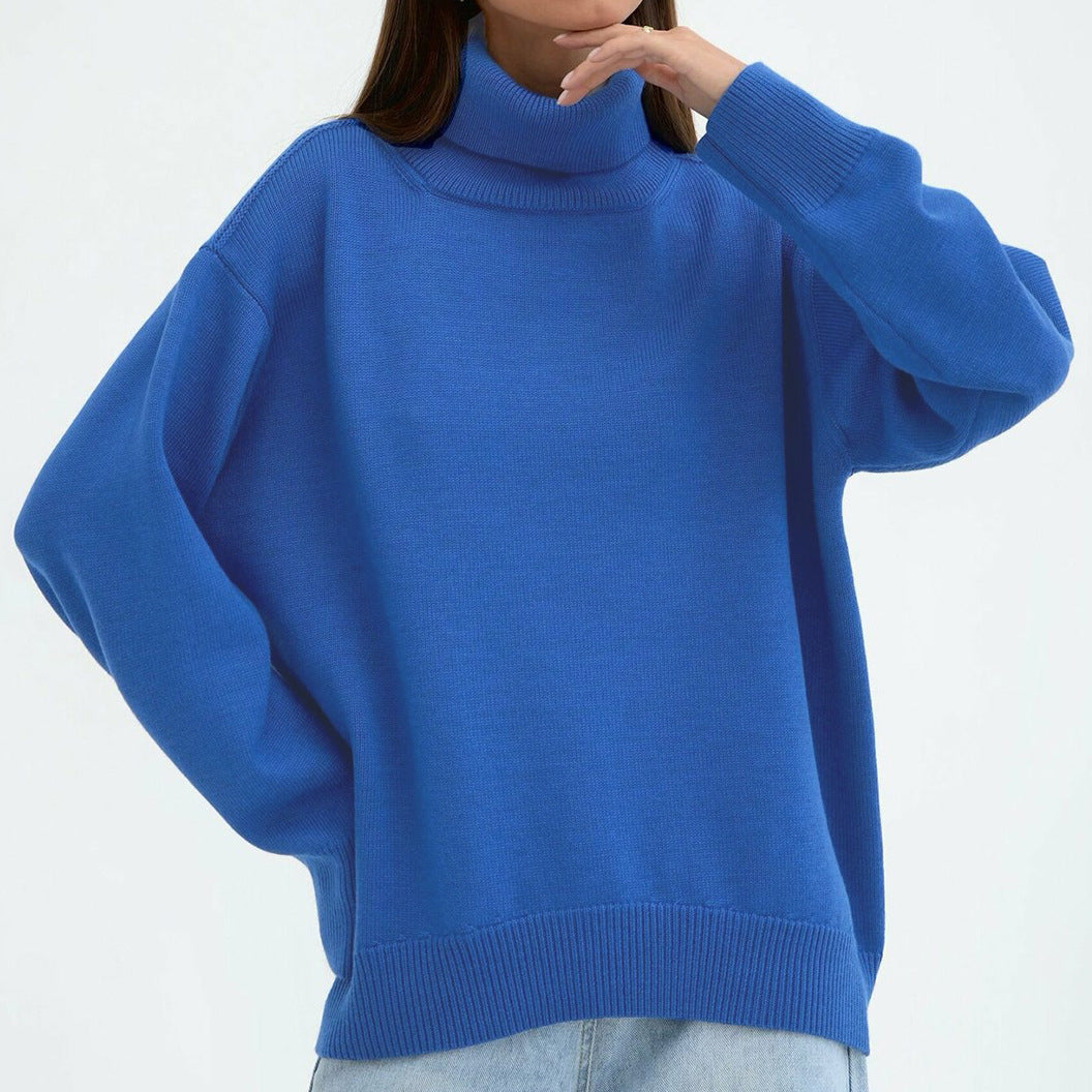 Kobiecy sweter oversize z golfem