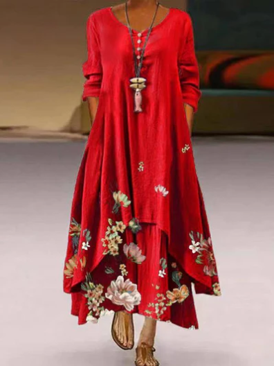 Chic Maxi Sukienka na Letni, Swobodny Styl