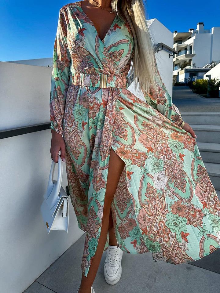 Sarah - Stylowa Sukienka Maxi w Boho Stylu