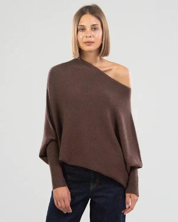 Asymmetrical Paulina Sweater with Draping