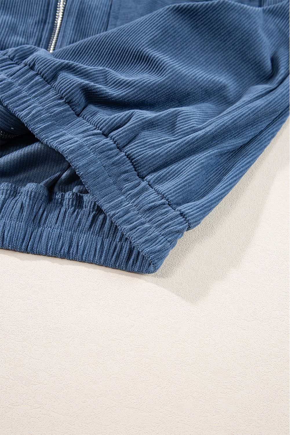 Teal Hoodie with Zipper and Drawstring