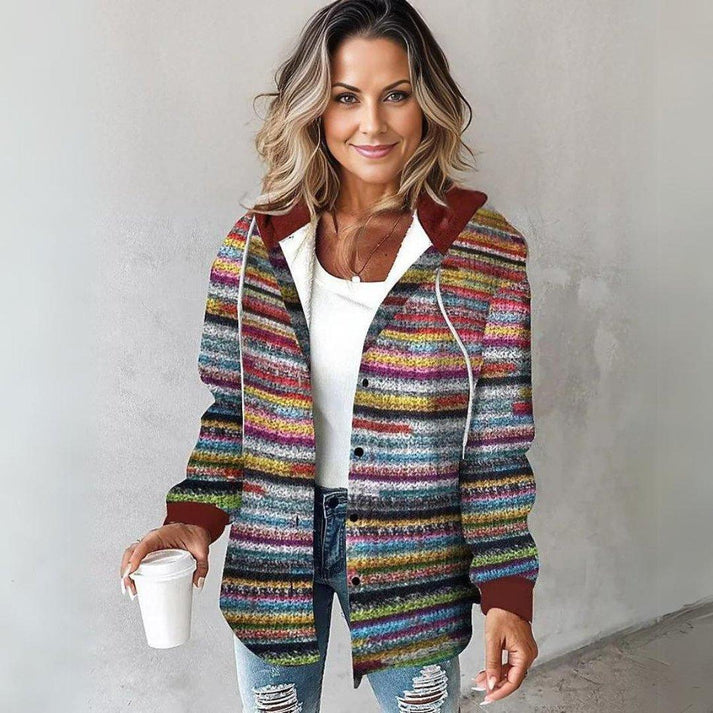 Women's Cardigan with Light Stripes