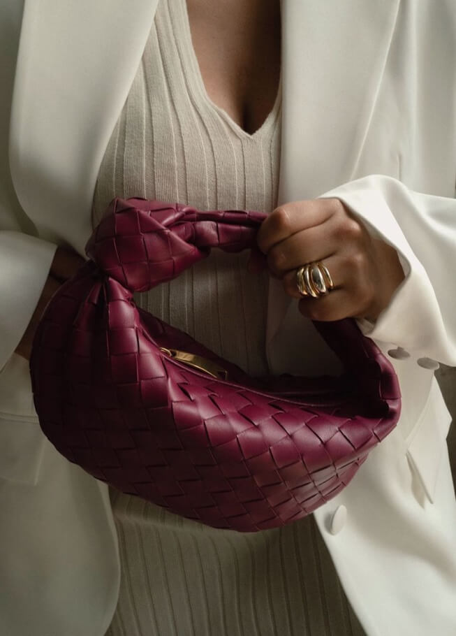 Stylowa torebka z plecionym wzorem