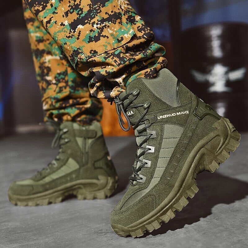 Stylowe zimowe buty inspirowane stylem militarnym